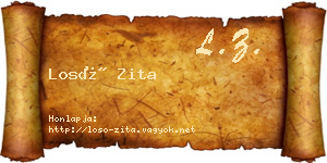 Losó Zita névjegykártya
