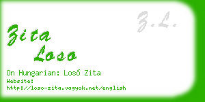 zita loso business card