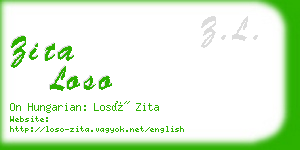 zita loso business card